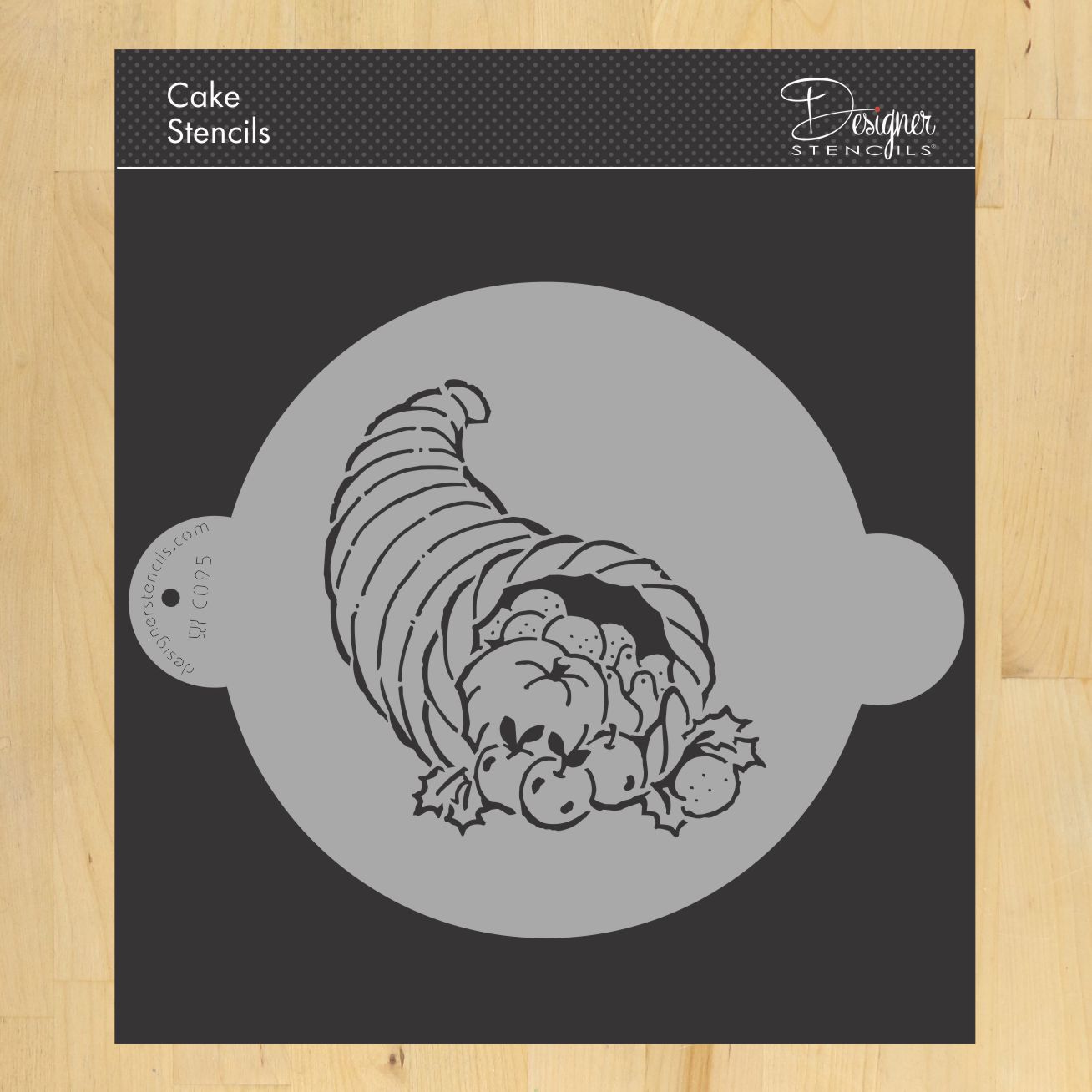 Cornucopia Cake Stencil Top by Designer Stencils
