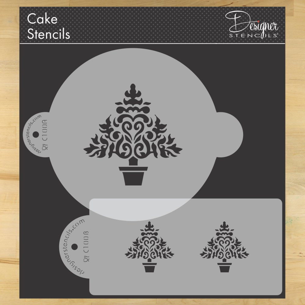 Christmas Tree Cake Stencil Set by Designer Stencils