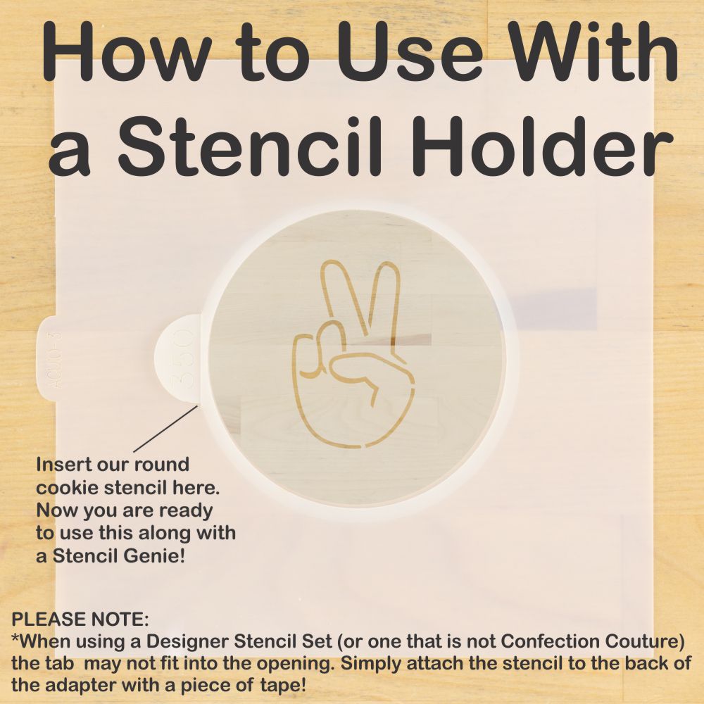 Emojis Round Cookie Stencil Set by Designer Stencils