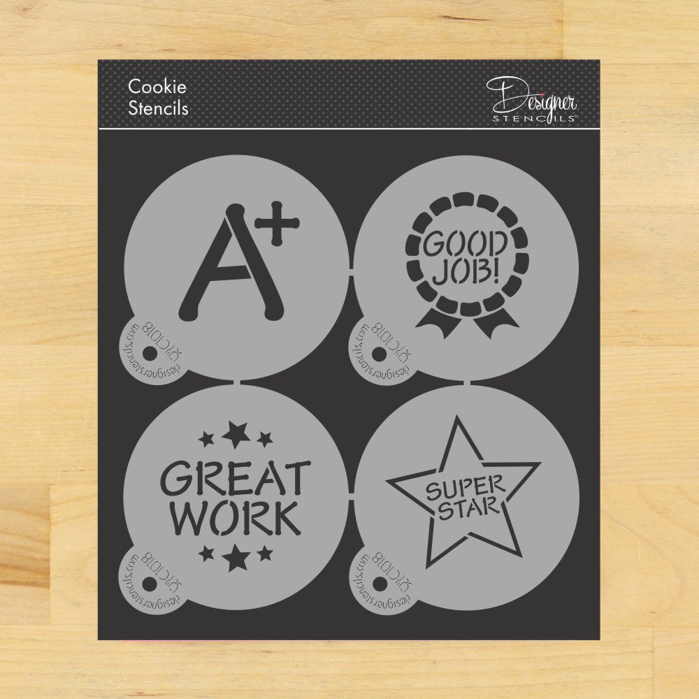 School Days Round Cookie Stencil Set by Designer StencilsSchool Days Round Cookie Stencil Set by Designer Stencils