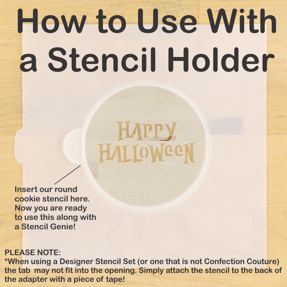 Spooky Halloween Round Cookie Stencil Set by Designer Stencils