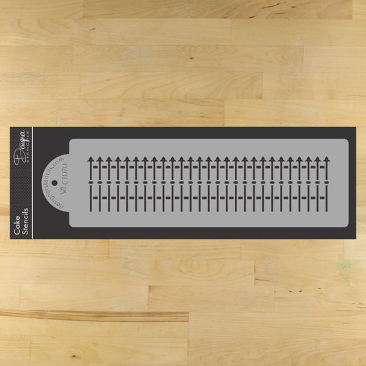 Victorian Fence Cake Stencil Side by Designer Stencils