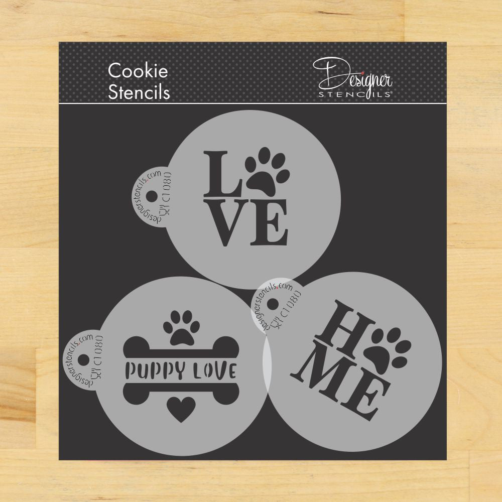Puppy Love Cookie Stencil Set by Designer Stencils