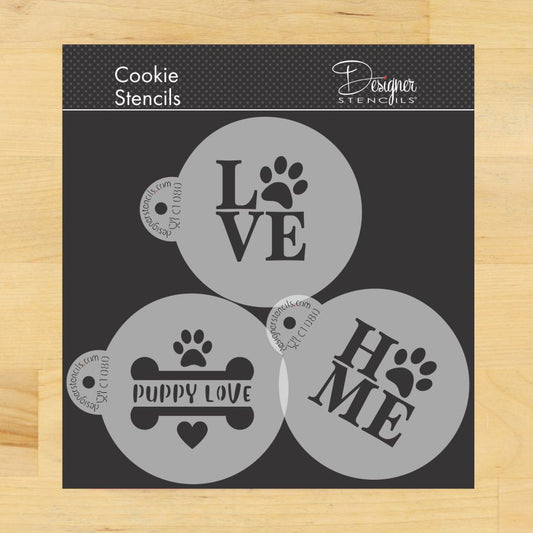 Puppy Love Cookie Stencil Set by Designer Stencils