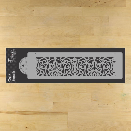 Banded Lace Cake Side Stencil by Designer Stencils
