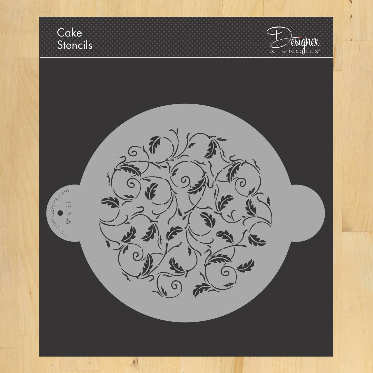 Oak Leaf Cake Stencil Top by Designer Stencils