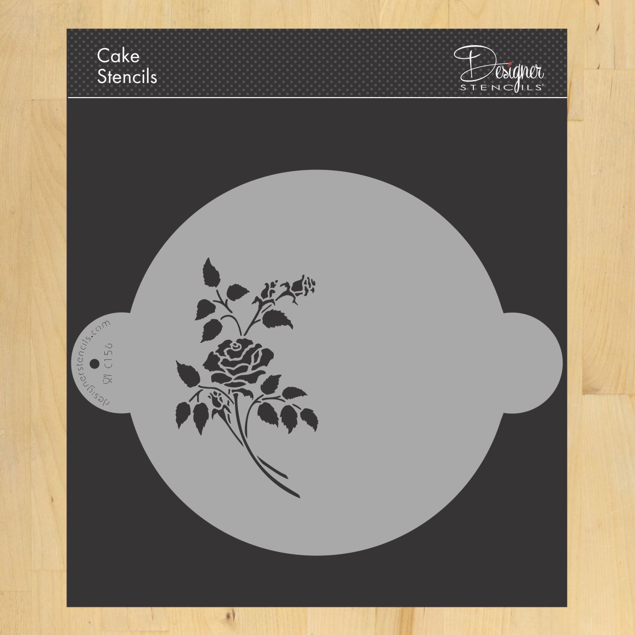 Rose Spray Cake Stencil Top by Designer Stencils