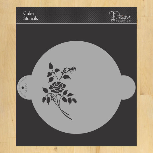 Rose Spray Cake Stencil Top by Designer Stencils