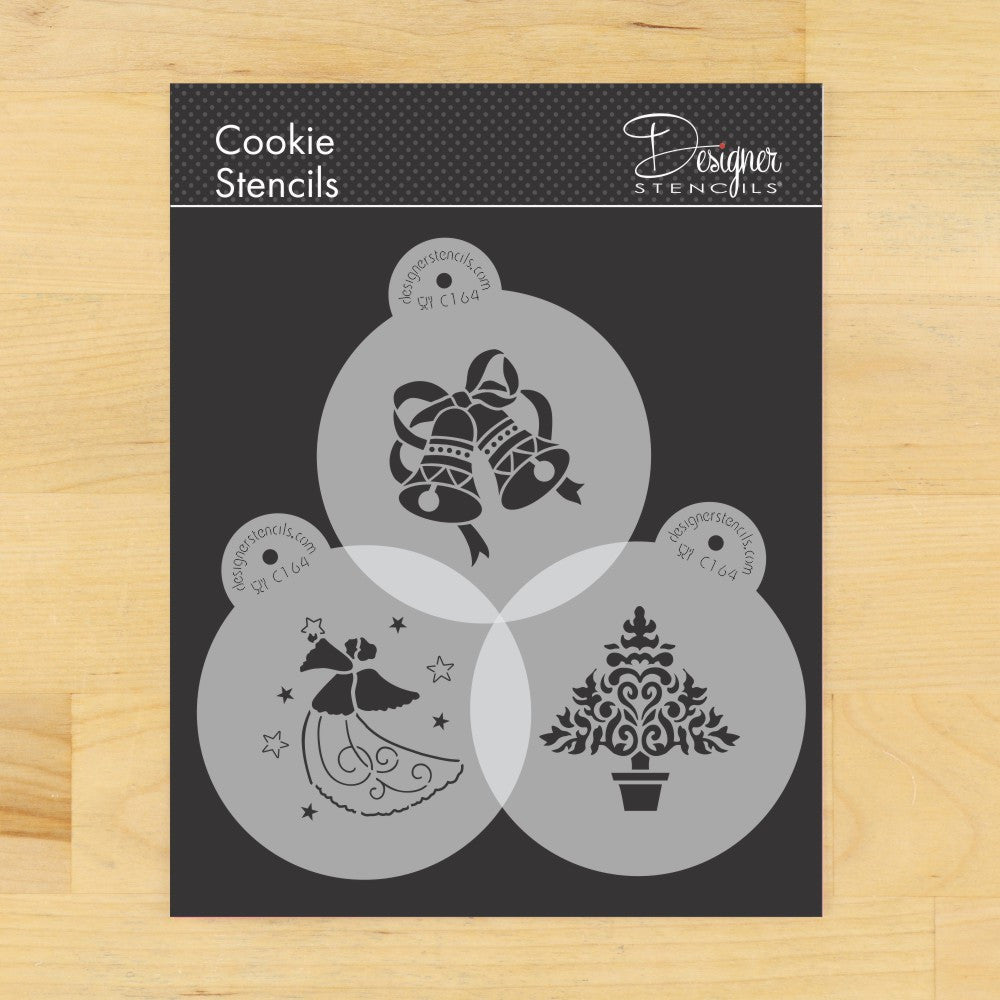 Christmas Round Cookie Stencil Set by Designer Stencils