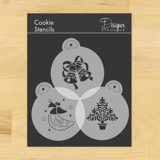 Christmas Round Cookie Stencil Set by Designer Stencils
