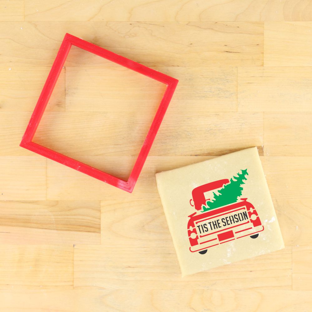 Tis The Season Vintage Truck Cookie Stencil by Designer Stencil