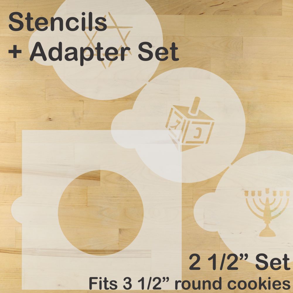 Jewish Symbols Round Cookie Stencil Set by Designer Stencils