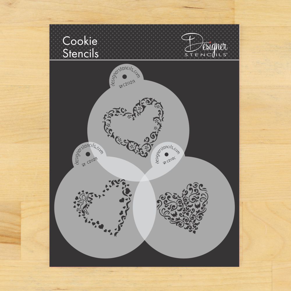 5.5x5.5 Cookie Stencil, Valentines Craft Stencil