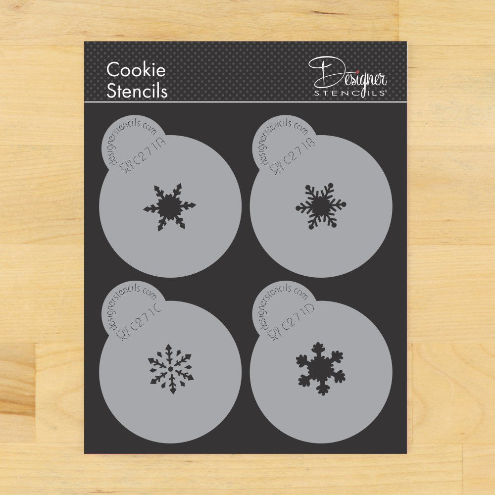mini snowflake stencils by Designer Stencils for cookie decorating