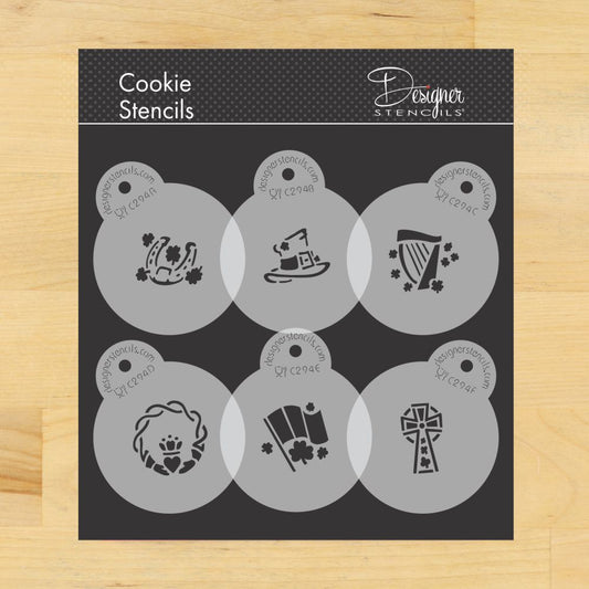St. Patrick's Day Round Cookie Stencil Set by Designer Stencils