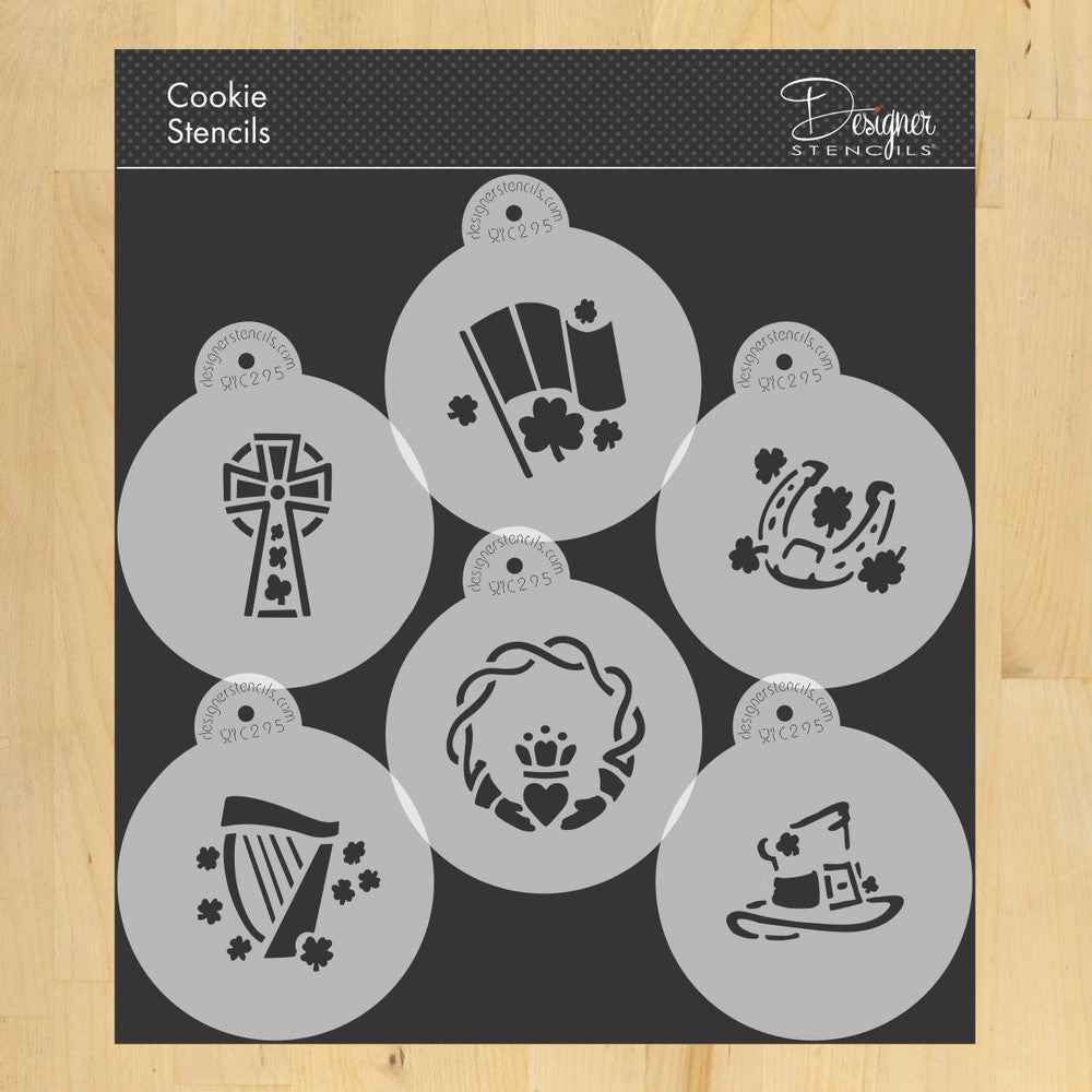 St. Patrick's Day Round Cookie Stencil Set by Designer Stencils