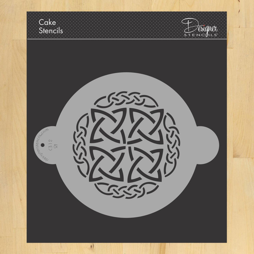 Celtic Cake Stencil Top 1 by Designer Stencils