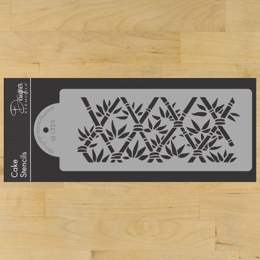 Bamboo Lattice Cake Stencil Side by Designer Stencils