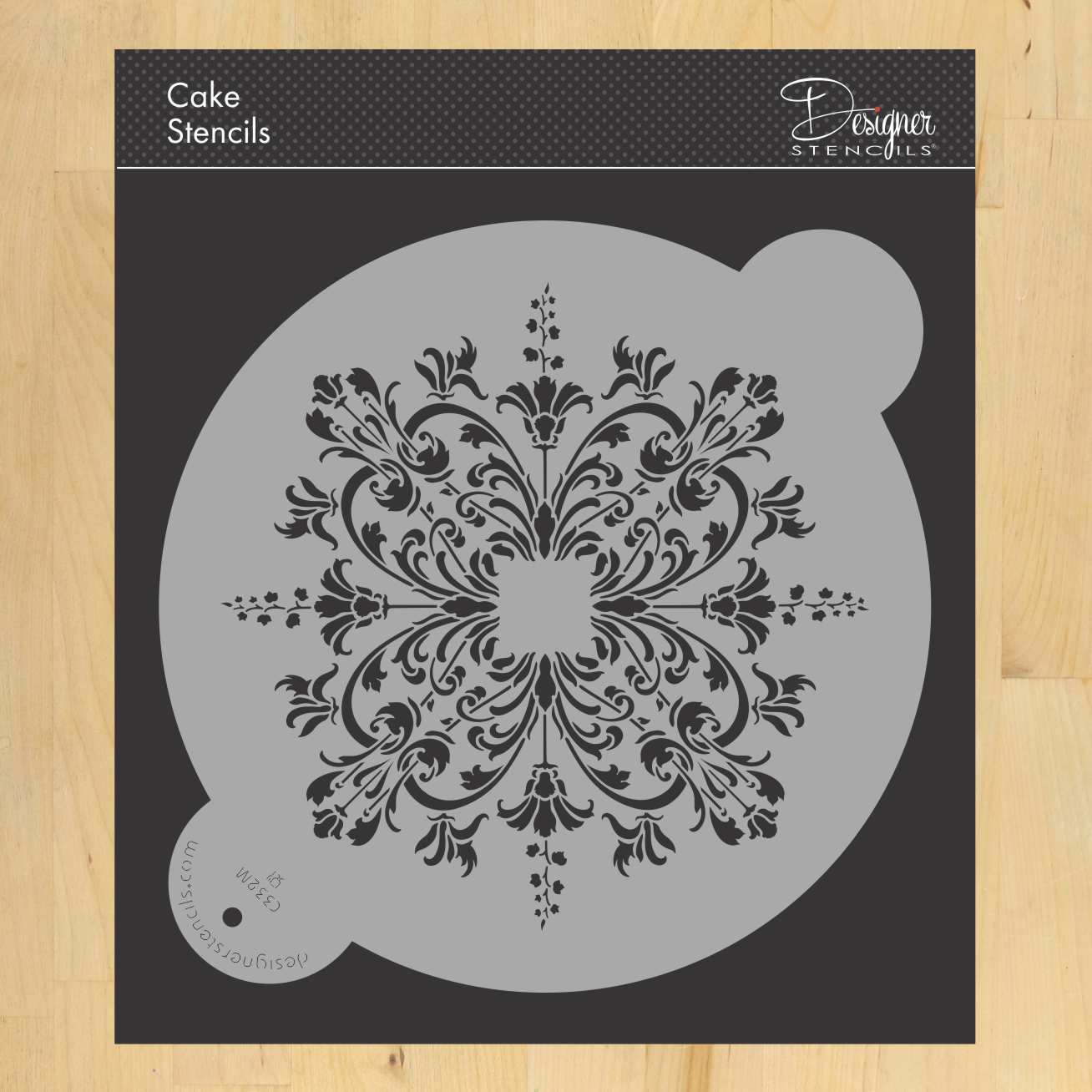 11 Inch Turn of the Century Medallion Cake Stencil Top by Designer Stencils