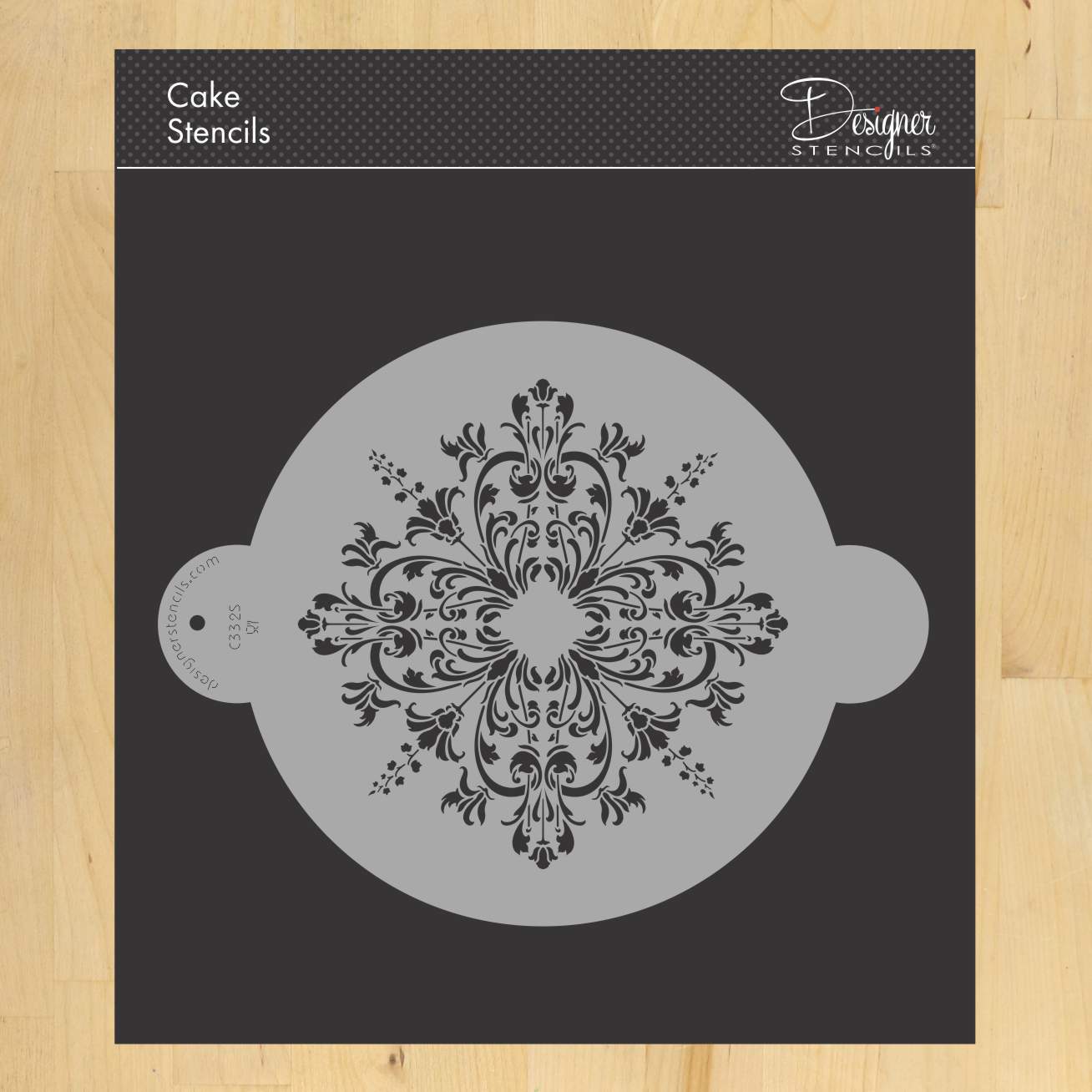 9 Inch Turn of the Century Medallion Cake Stencil Top by Designer Stencils