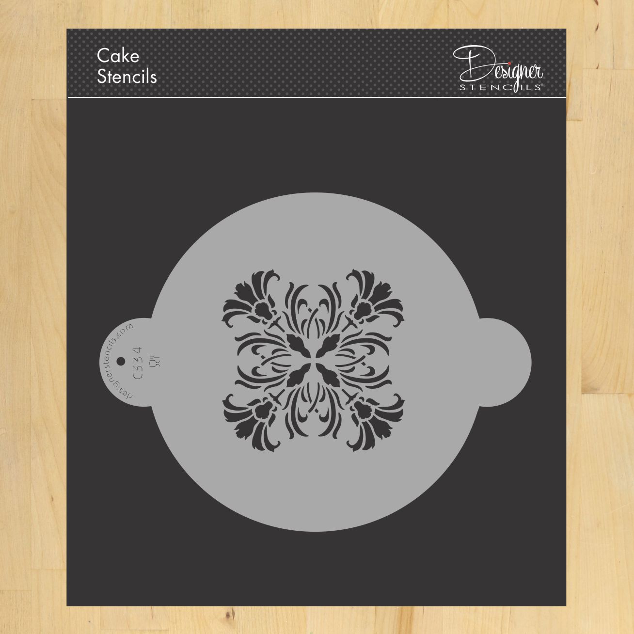 4.5 Inch Turn of the Century Medallion Cake Stencil Top by Designer Stencils