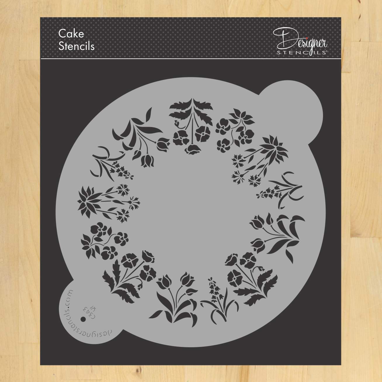 11 Inch Spring Garden Cake Stencil Top by Designer Stencils