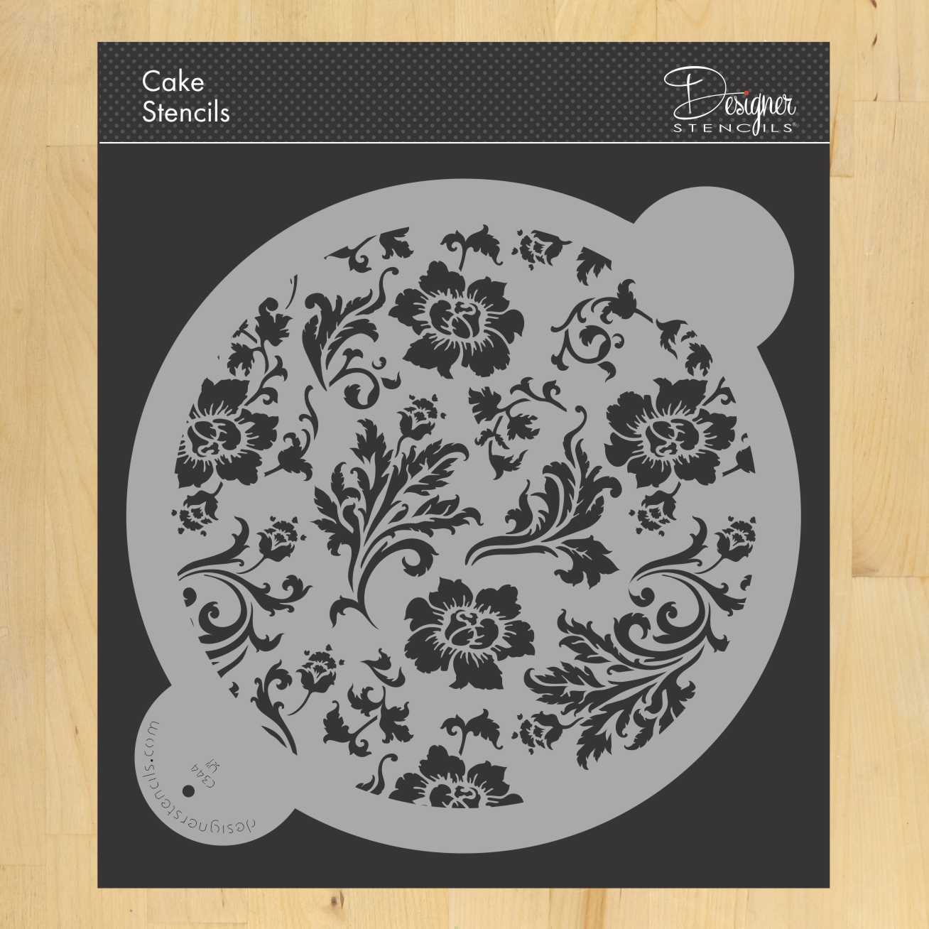 Chic Rose Cake and Pie Stencil Top by Designer Stencils