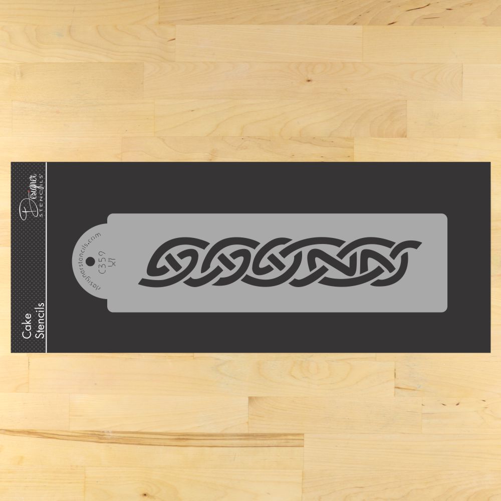 Celtic Cake Stencil Side by Designer Stencils