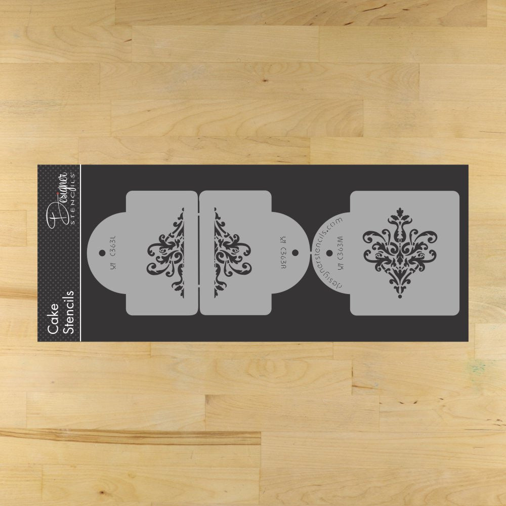 Lace Cake Stencil Set by Designer Stencils Design 2