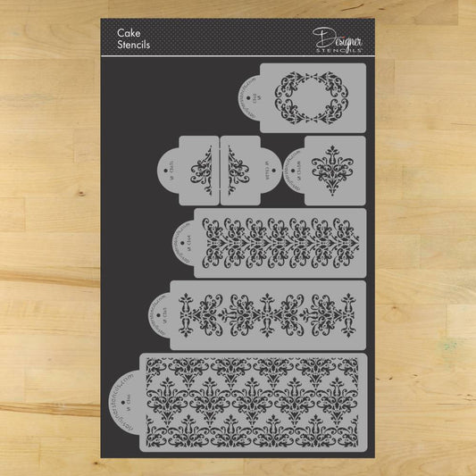 Lace Cake Stencil Set by Designer Stencils Full Set