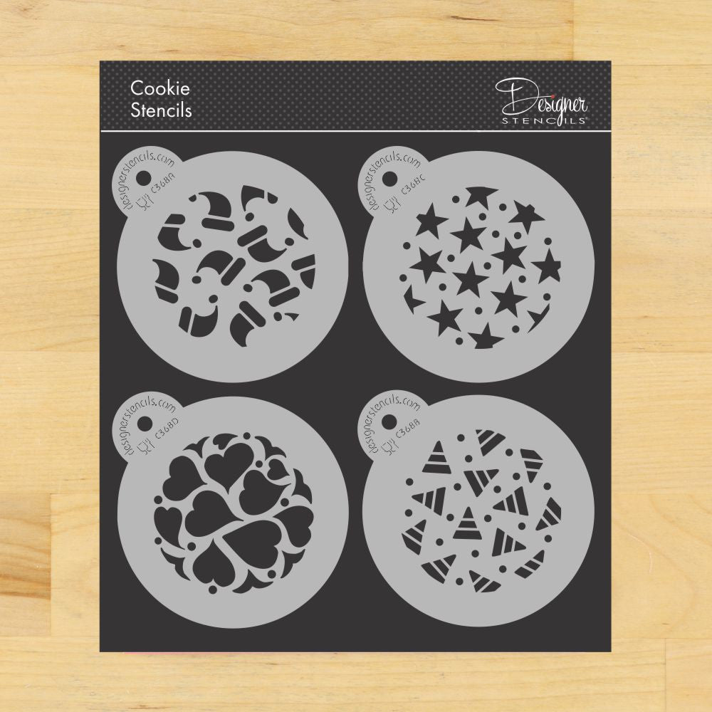 Year Round Holiday Round Cookie Stencil Set by Designer Stencils