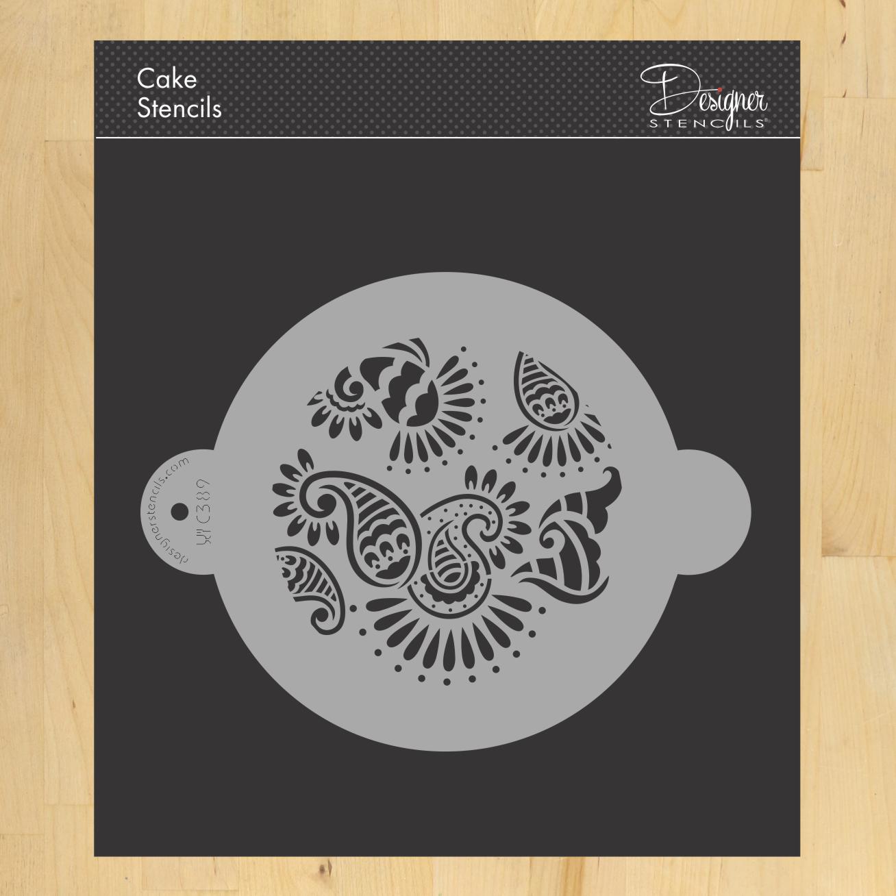 Mehndi Cake and Pie Stencil Top by Designer Stencils
