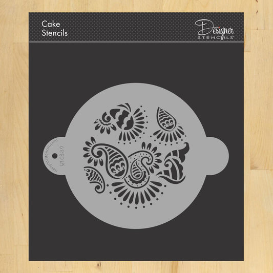Mehndi Cake and Pie Stencil Top by Designer Stencils
