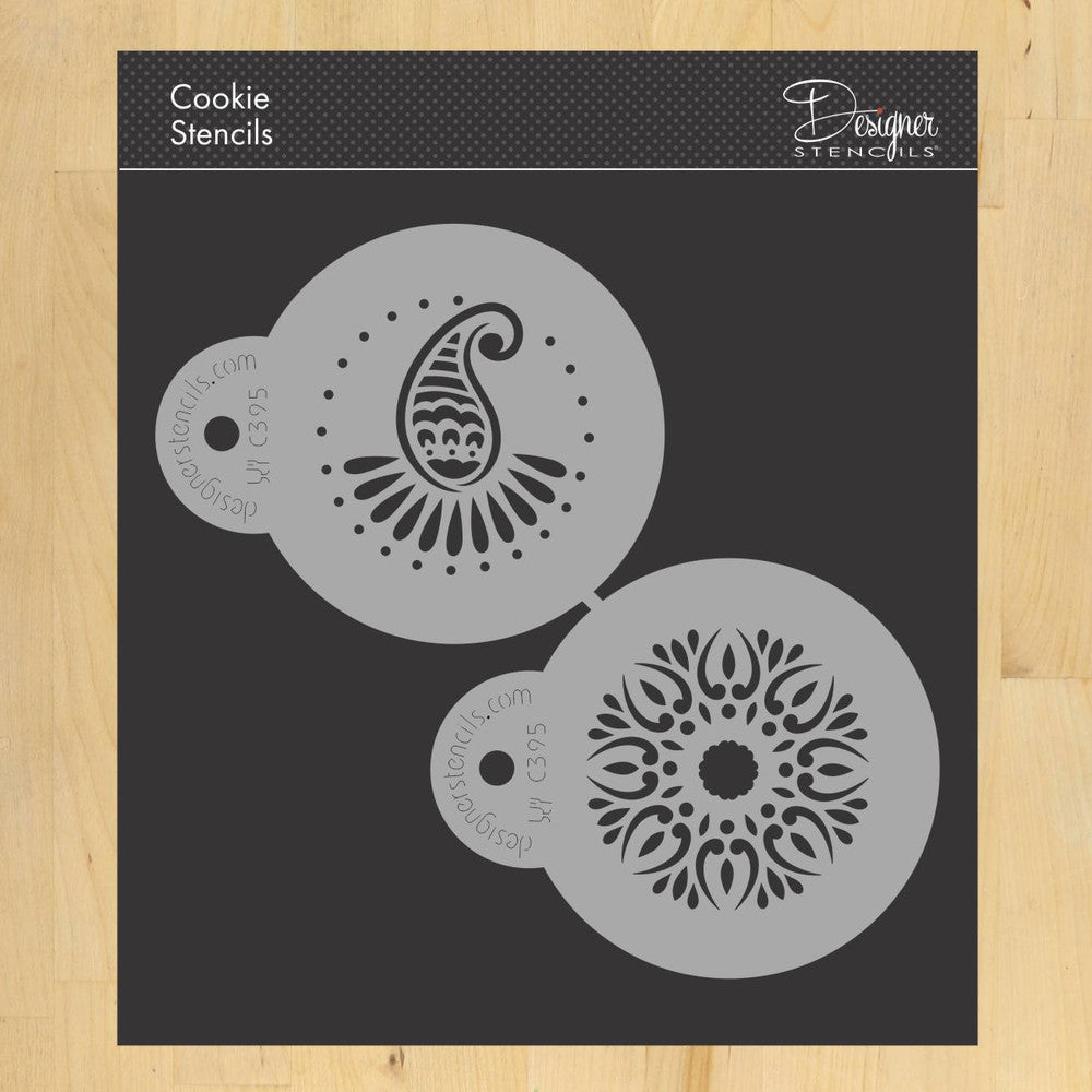 Mehndi Round Cookie Stencil Set by Designer Stencils