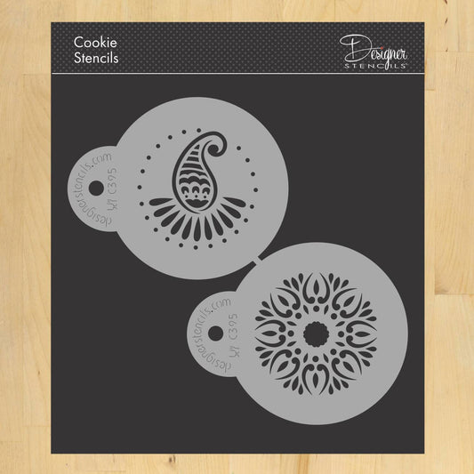 Mehndi Round Cookie Stencil Set by Designer Stencils