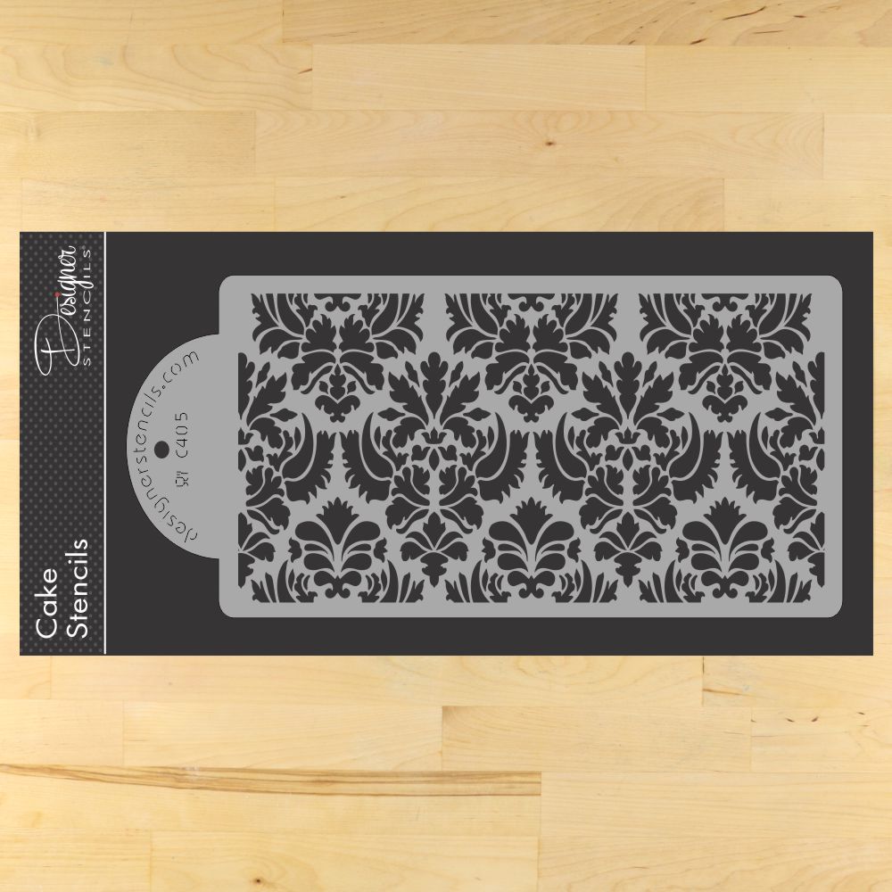 Damask Tier 5 Cake Stencil Side Set by Designer Stencils