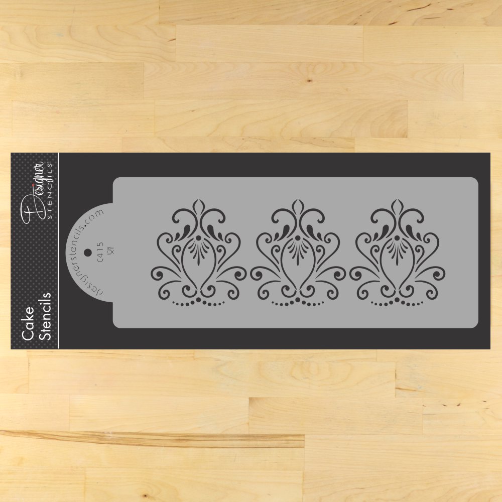 Princess Lace Cake Side Stencil by Designer Stencils Side Style 1
