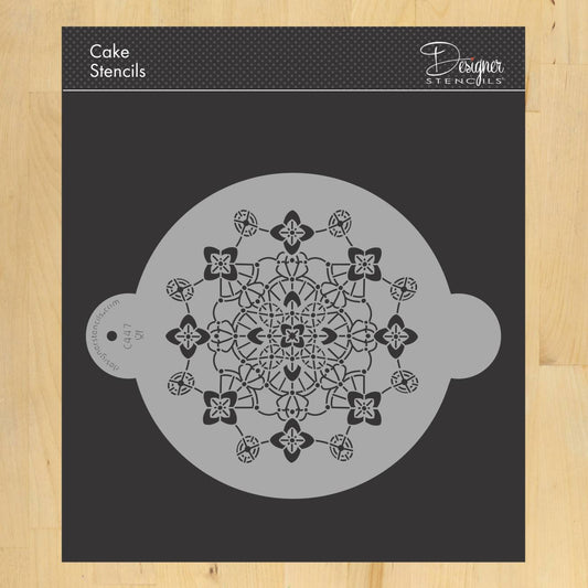 Victorian Crochet Cake and Pie Stencil Top by Designer Stencils