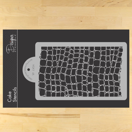 Crocodile Cake Stencil Sides by Designer Stencils