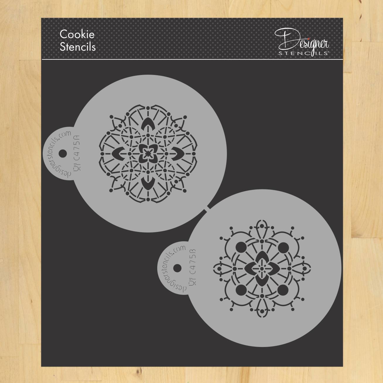 Victorian Crochet Cake or Cookie Stencil Set by Designer Stencils