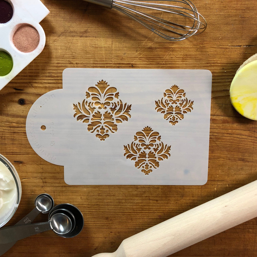 Damask Accents Cake and Cookie Stencil by Designer Stencils