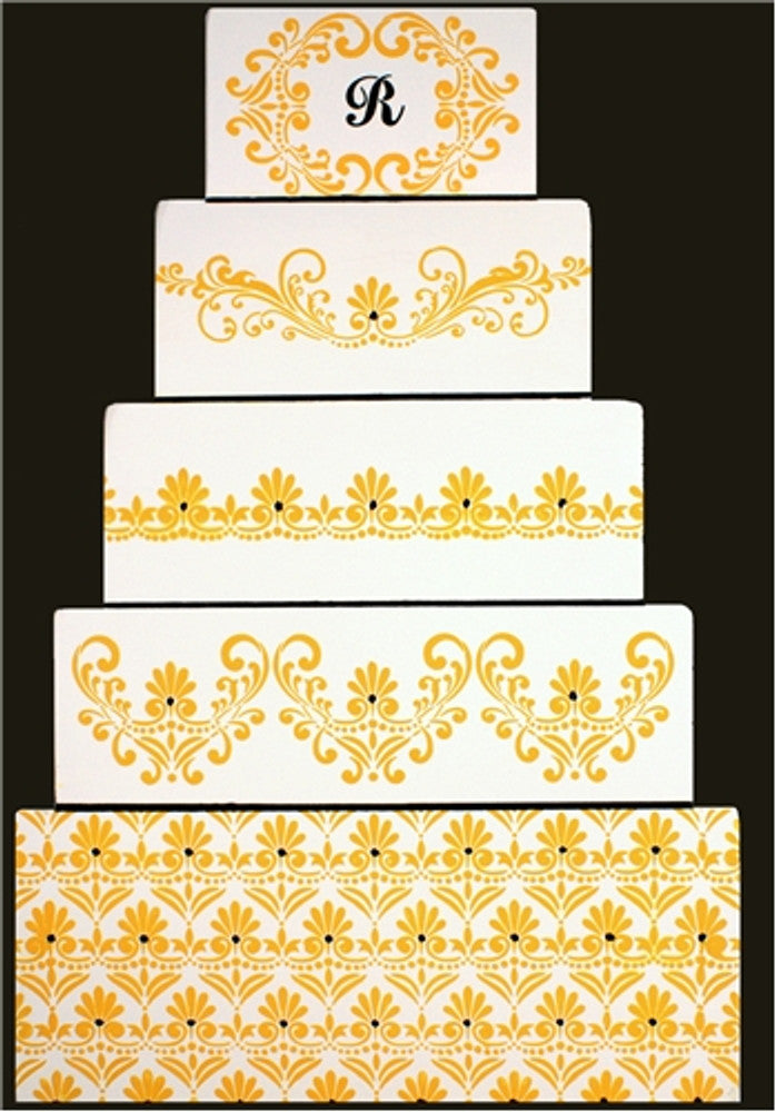 Fleur de Lis Cake Stencil Sets by Designer Stencils