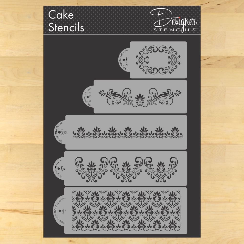 Fleur de Lis Cake Stencil Set Bundledby Designer Stencils
