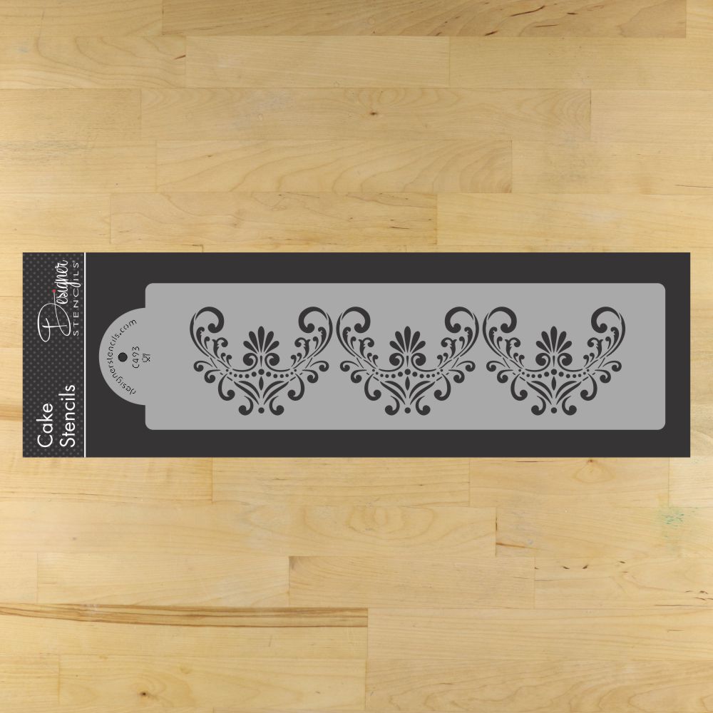 Fleur de Lis Cake Stencil Sets by Designer Stencils 4th tier