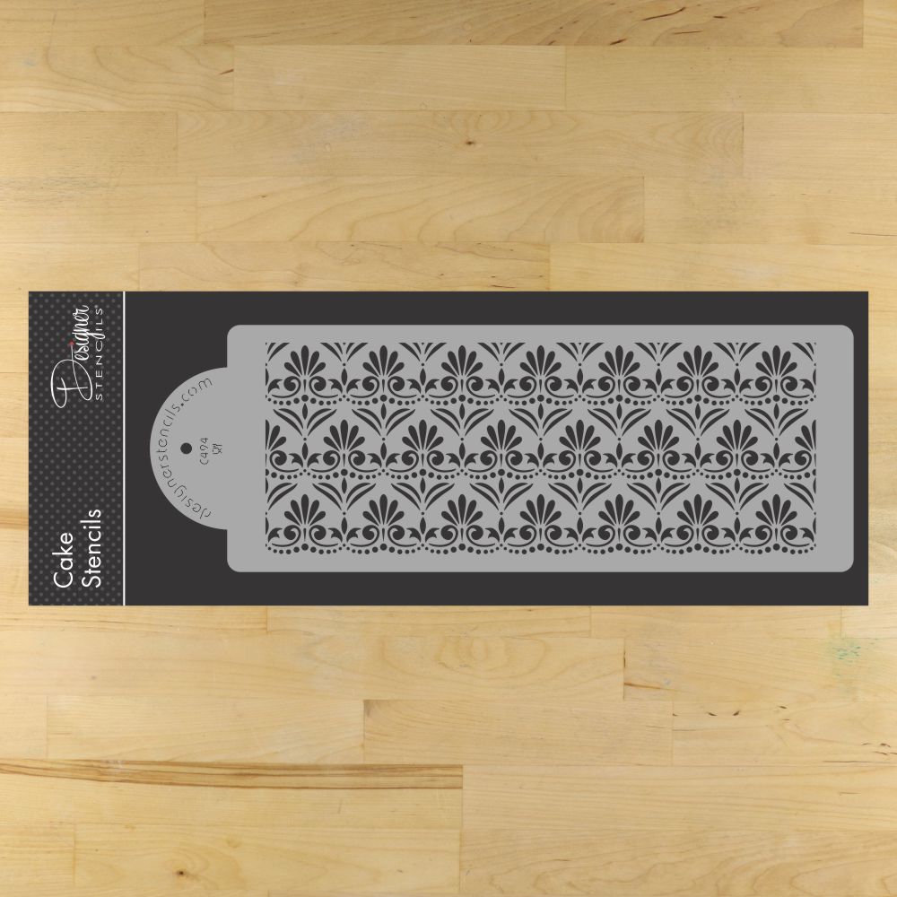 Fleur de Lis Cake Stencil Sets by Designer Stencils 5th tier