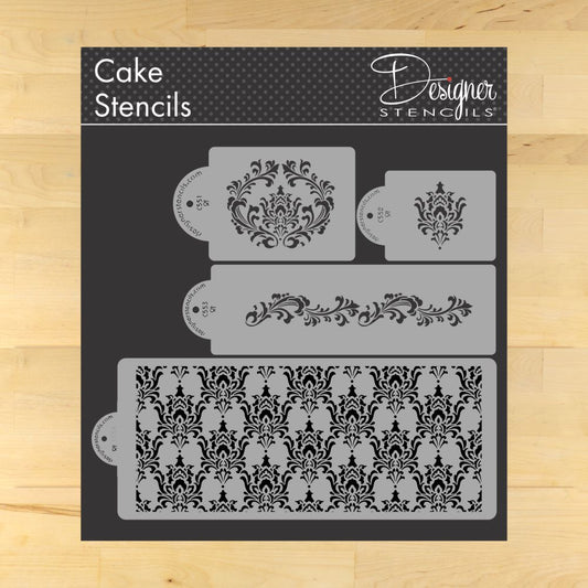 Filigree Damask Cake Stencils by Designer Stencils