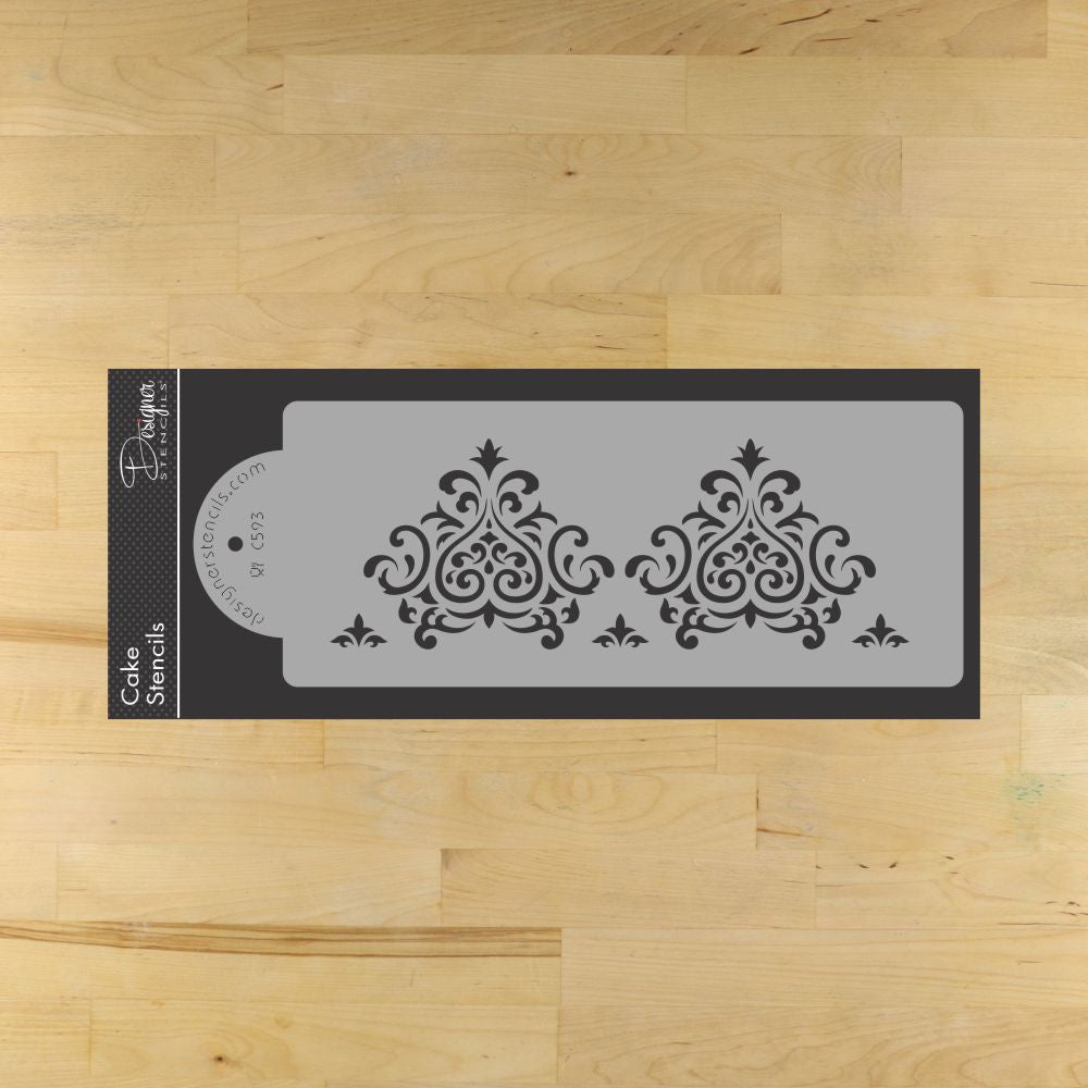 Elaine's Cake Stencil Set by Designer Stencils Middle Tier