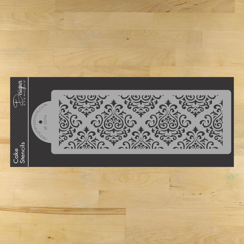 Elaine's Cake Stencil Set by Designer Stencils Bottom Tier
