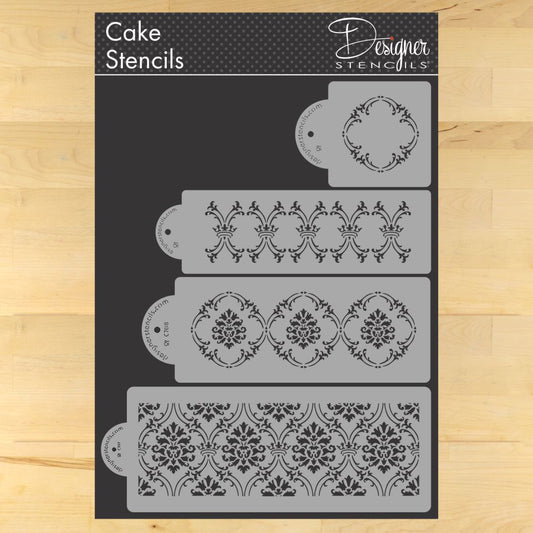 Royal Damask Cake Stencil Sets by Designer Stencils