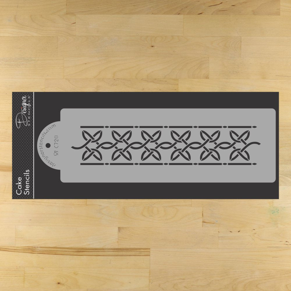 Celtic Twine Cake Stencil Side by Designer Stencils